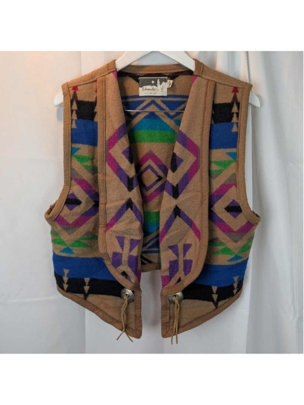 Silverado Made In New Mexico Navajo Wool Printed Size S In GUC Vintage